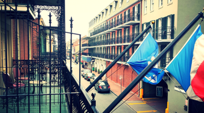 The balcony of the Hotel St. Marie in New Orleans (Photo: Meghan Rose)