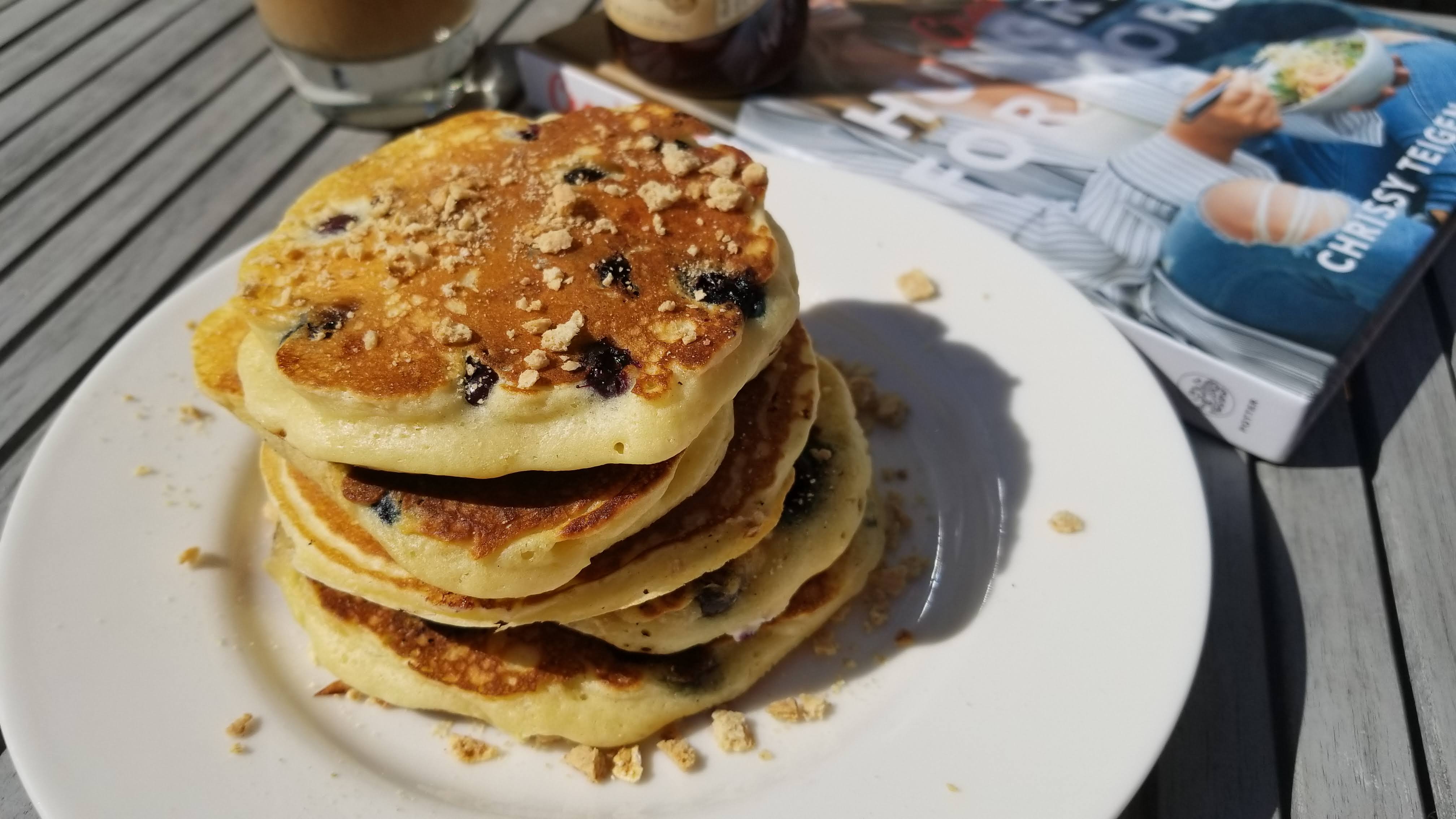 Chrissy Teigen's Blueberry Cream Cheese Pancakes