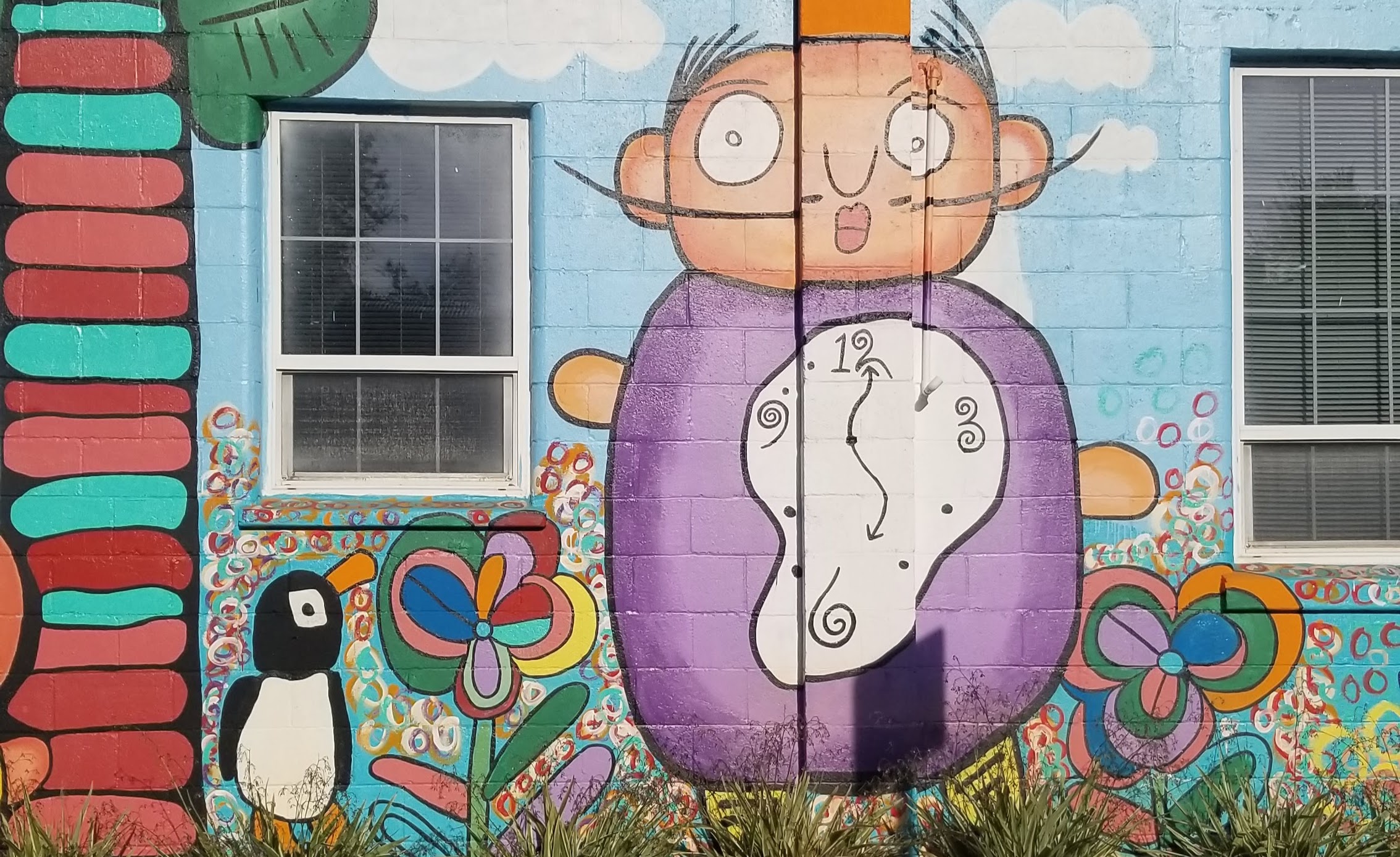 This Salvador Dali-inspired street art in FL reminds me of the "What is time?" talk these days