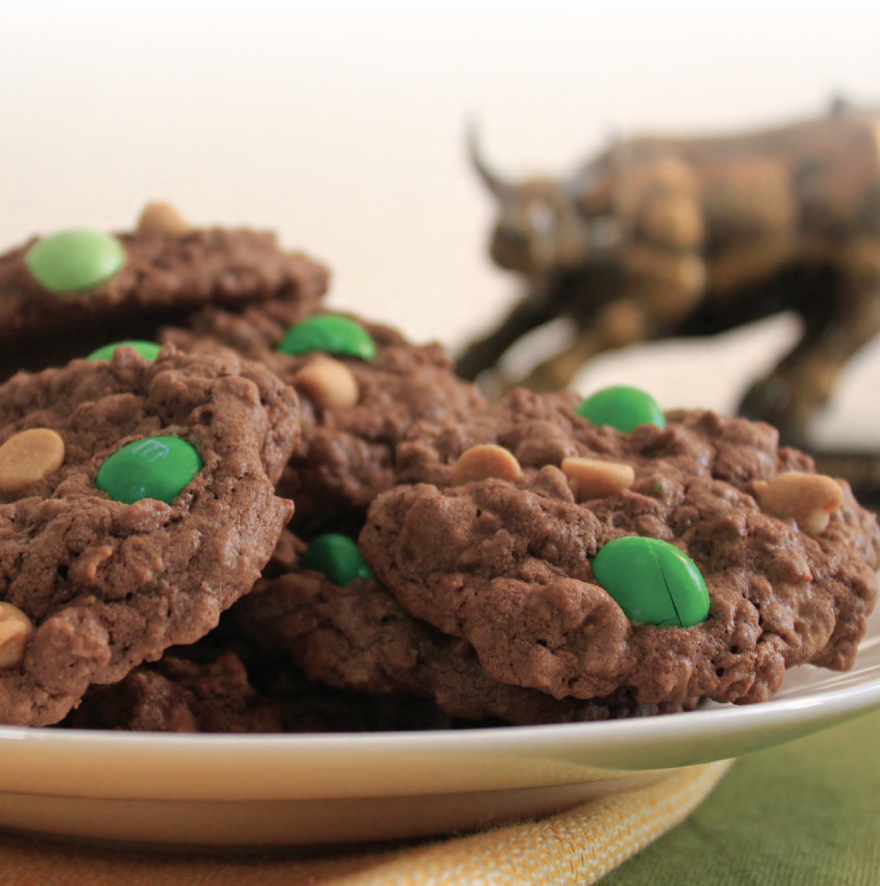 USF Fan Cookies: Green & Goldies Chocolate Oatmeal Cookies