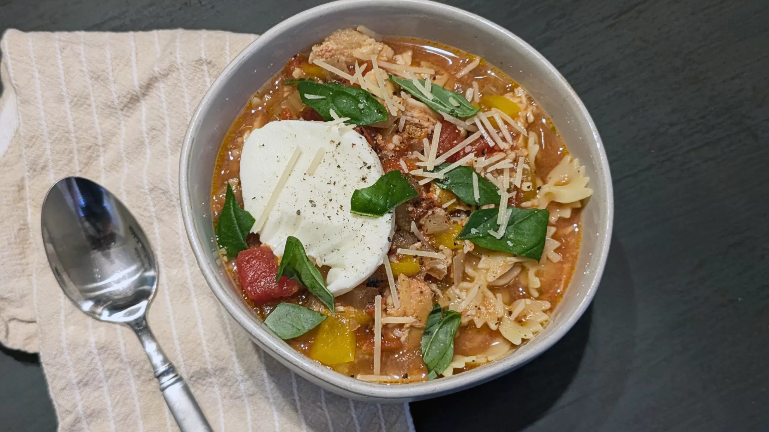 chicken lasagna crock pot soup with ricotta